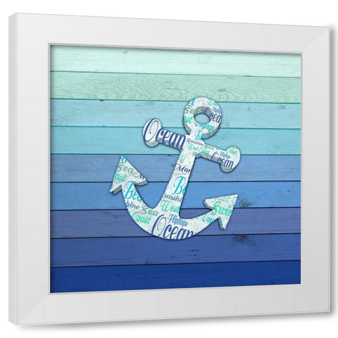 Gypsy Sea Blue V2 2 White Modern Wood Framed Art Print by LightBoxJournal
