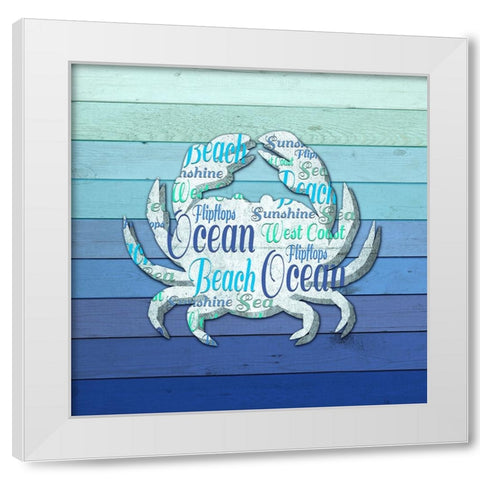 Gypsy Sea Blue V2 3 White Modern Wood Framed Art Print by LightBoxJournal