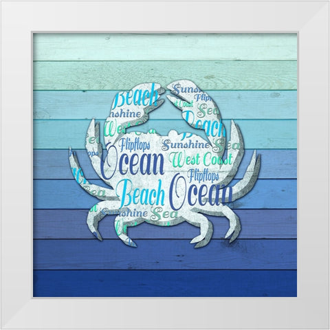 Gypsy Sea Blue V2 3 White Modern Wood Framed Art Print by LightBoxJournal