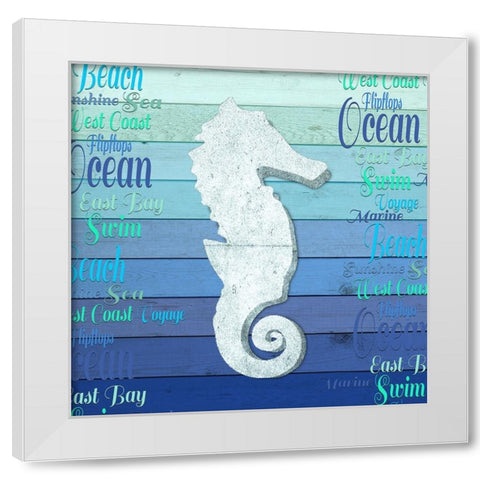 Gypsy Sea Blue V3 1 White Modern Wood Framed Art Print by LightBoxJournal