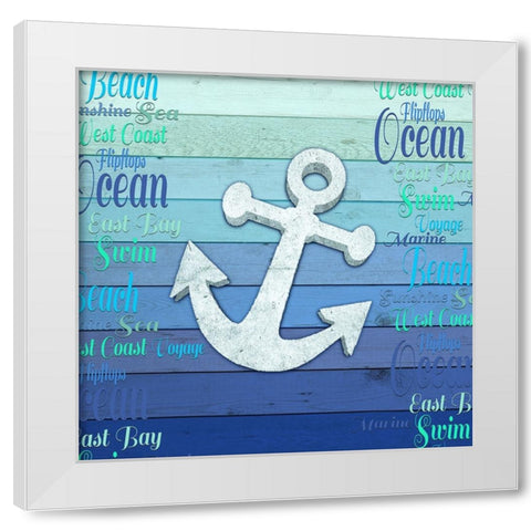 Gypsy Sea Blue V3 2 White Modern Wood Framed Art Print by LightBoxJournal