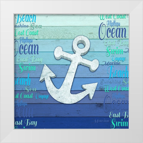 Gypsy Sea Blue V3 2 White Modern Wood Framed Art Print by LightBoxJournal