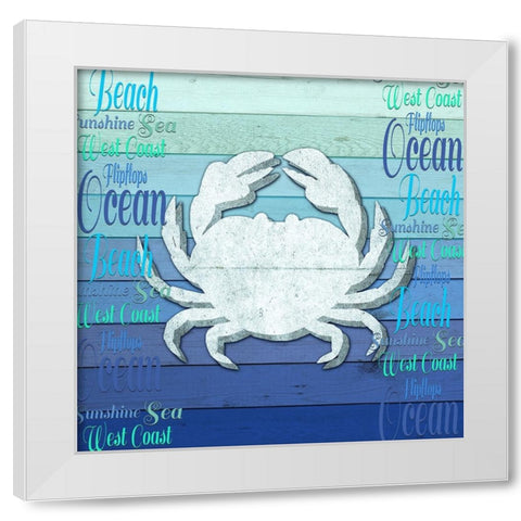 Gypsy Sea Blue V3 3 White Modern Wood Framed Art Print by LightBoxJournal