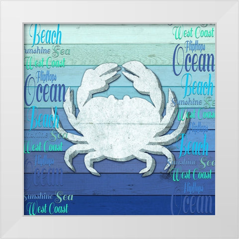 Gypsy Sea Blue V3 3 White Modern Wood Framed Art Print by LightBoxJournal
