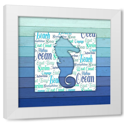 Gypsy Sea Blue V4 1 White Modern Wood Framed Art Print by LightBoxJournal