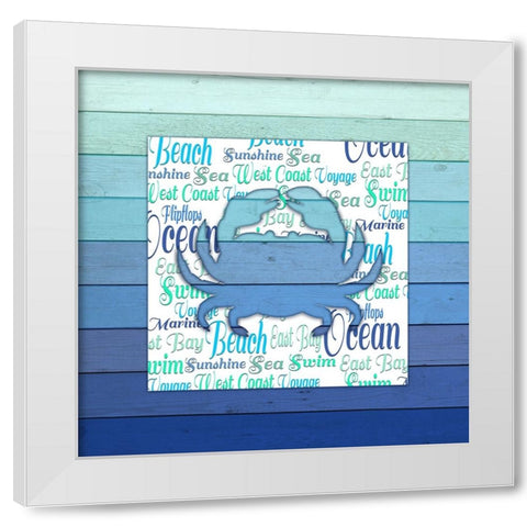 Gypsy Sea Blue V4 3 White Modern Wood Framed Art Print by LightBoxJournal