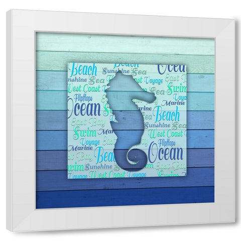 Gypsy Sea Blue V5 1 White Modern Wood Framed Art Print by LightBoxJournal
