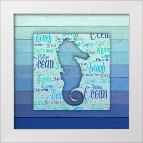 Gypsy Sea Blue V5 1 White Modern Wood Framed Art Print by LightBoxJournal