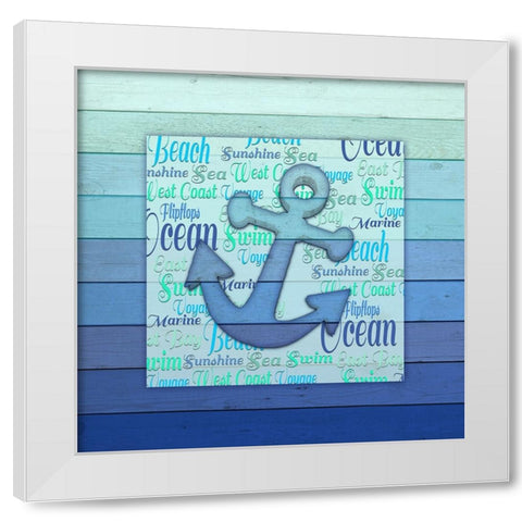 Gypsy Sea Blue V5 2 White Modern Wood Framed Art Print by LightBoxJournal