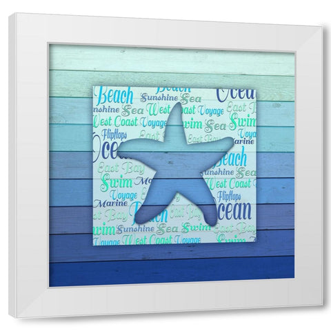 Gypsy Sea Blue V5 4 White Modern Wood Framed Art Print by LightBoxJournal