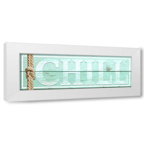 Gypsy Sea Sign V1 3 White Modern Wood Framed Art Print by LightBoxJournal