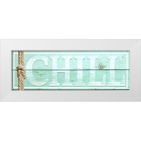 Gypsy Sea Sign V1 3 White Modern Wood Framed Art Print by LightBoxJournal