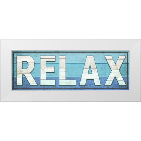 Gypsy Sea Sign V2 1 White Modern Wood Framed Art Print by LightBoxJournal