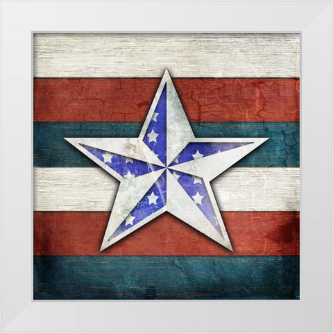 American Freedom Collection V1 White Modern Wood Framed Art Print by LightBoxJournal