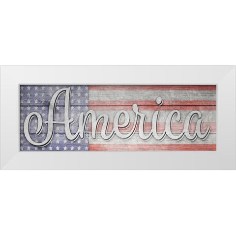 American Workshop Series 3 V6 Signs 3 White Modern Wood Framed Art Print by LightBoxJournal