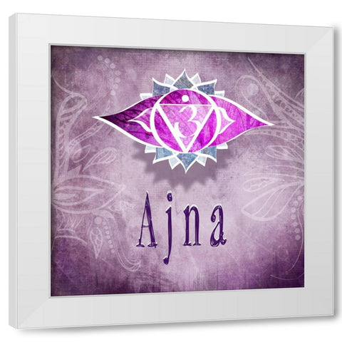 ChakrasYoga_Ajna V3_ White Modern Wood Framed Art Print by LightBoxJournal