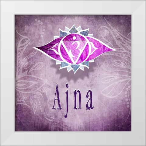 ChakrasYoga_Ajna V3_ White Modern Wood Framed Art Print by LightBoxJournal