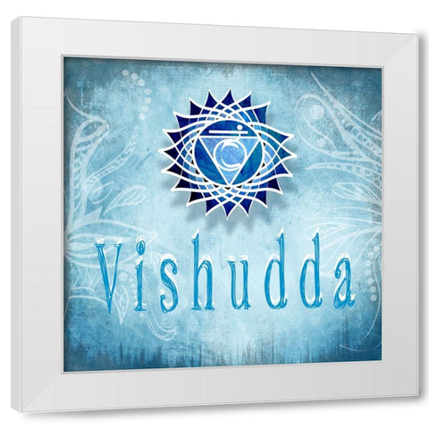 ChakrasYoga_Vishudda V3 White Modern Wood Framed Art Print by LightBoxJournal