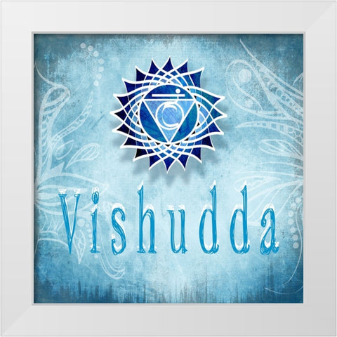 ChakrasYoga_Vishudda V3 White Modern Wood Framed Art Print by LightBoxJournal