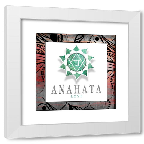 ChakrasYogaFramed_Anahata V2 White Modern Wood Framed Art Print by LightBoxJournal