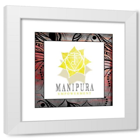 ChakrasYogaFramed_Manipura V2 White Modern Wood Framed Art Print by LightBoxJournal