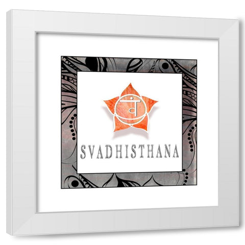ChakrasYogaFramed_Svadhisthana V1 White Modern Wood Framed Art Print by LightBoxJournal