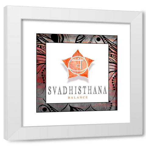 ChakrasYogaFramed_Svadhisthana V2 White Modern Wood Framed Art Print by LightBoxJournal