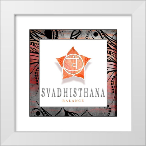 ChakrasYogaFramed_Svadhisthana V2 White Modern Wood Framed Art Print by LightBoxJournal