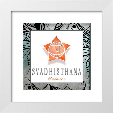 ChakrasYogaFramed_Svadhisthana V3 White Modern Wood Framed Art Print by LightBoxJournal