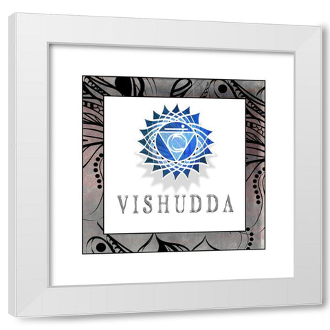 ChakrasYogaFramed_Vishudda V1 White Modern Wood Framed Art Print by LightBoxJournal