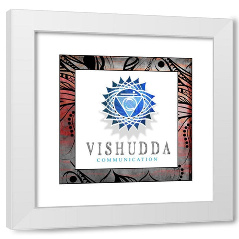 ChakrasYogaFramed_Vishudda V2 White Modern Wood Framed Art Print by LightBoxJournal