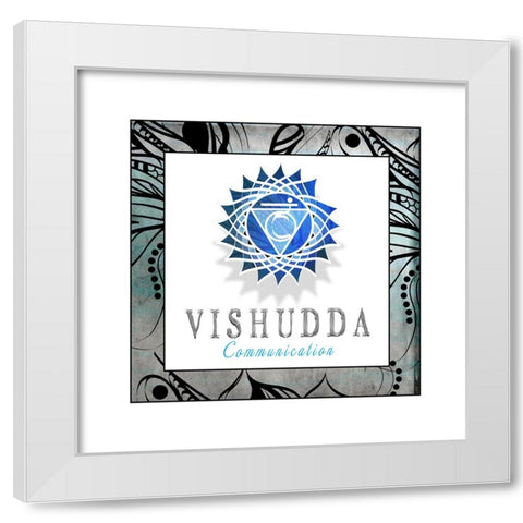 ChakrasYogaFramed_Visudda V3 White Modern Wood Framed Art Print by LightBoxJournal