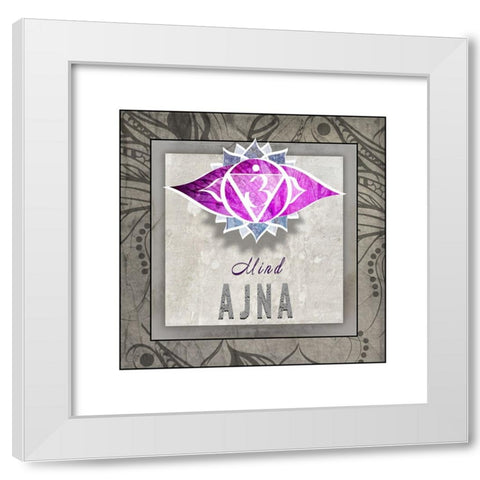 ChakrasYogaTile AJNA V3 White Modern Wood Framed Art Print by LightBoxJournal