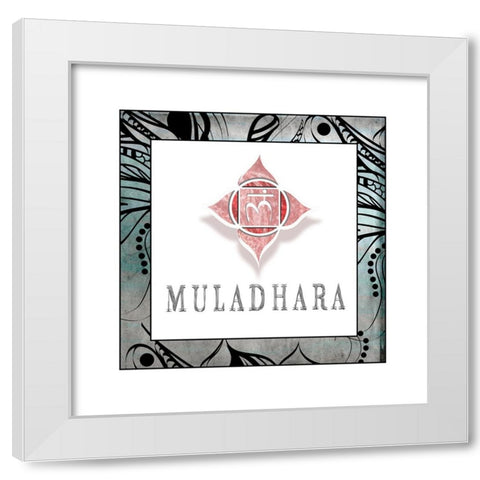 Muladhara_Symbol 4 White Modern Wood Framed Art Print by LightBoxJournal