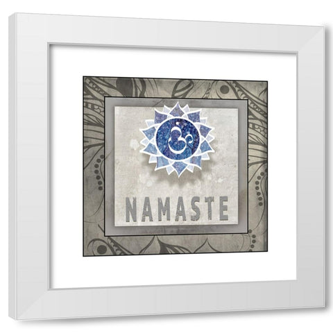 Namaste_Symbol 7_1 White Modern Wood Framed Art Print by LightBoxJournal