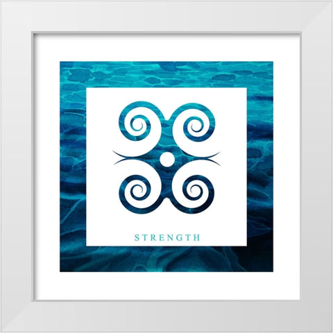 Yoga V1 Strength White Modern Wood Framed Art Print by LightBoxJournal