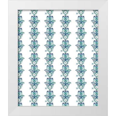YogaPattern White Modern Wood Framed Art Print by LightBoxJournal
