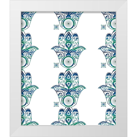 YogaPattern2 White Modern Wood Framed Art Print by LightBoxJournal