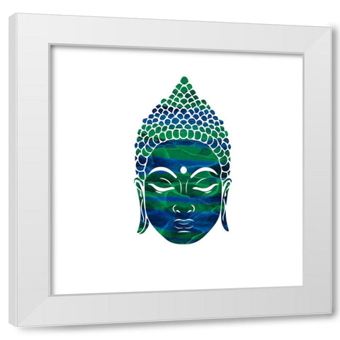 YogaSymbol V4 White Modern Wood Framed Art Print by LightBoxJournal