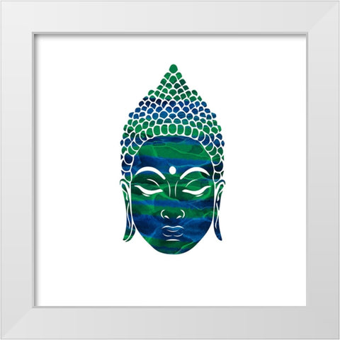 YogaSymbol V4 White Modern Wood Framed Art Print by LightBoxJournal