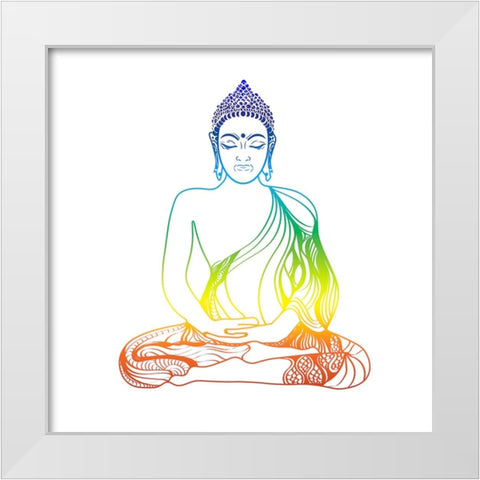 YogaV1 1 White Modern Wood Framed Art Print by LightBoxJournal