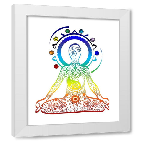 YogaV1 3 White Modern Wood Framed Art Print by LightBoxJournal