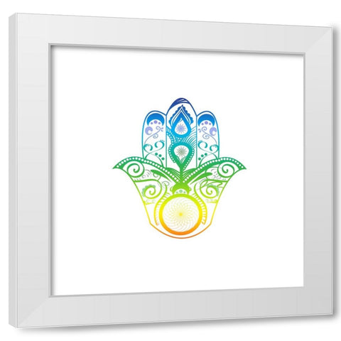 YogaV1 4 White Modern Wood Framed Art Print by LightBoxJournal
