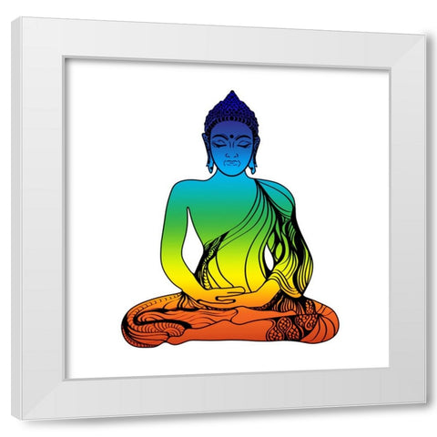 YogaV6 White Modern Wood Framed Art Print by LightBoxJournal