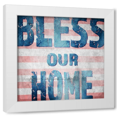 American Born Free Sign Collection 4 White Modern Wood Framed Art Print by LightBoxJournal