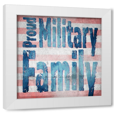 American Born Free Sign Collection 5 White Modern Wood Framed Art Print by LightBoxJournal