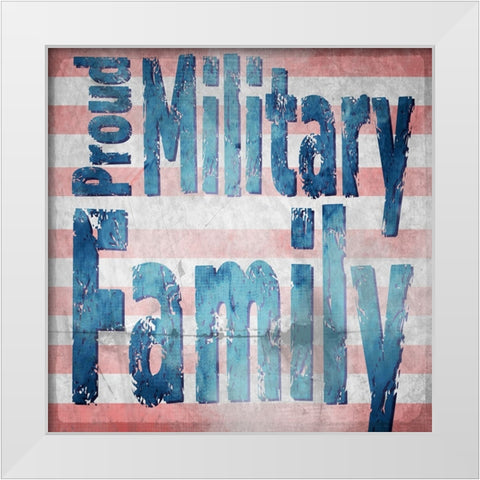 American Born Free Sign Collection 5 White Modern Wood Framed Art Print by LightBoxJournal