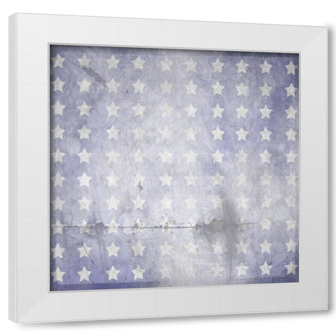 American Born Free Sign Collection V6 White Modern Wood Framed Art Print by LightBoxJournal