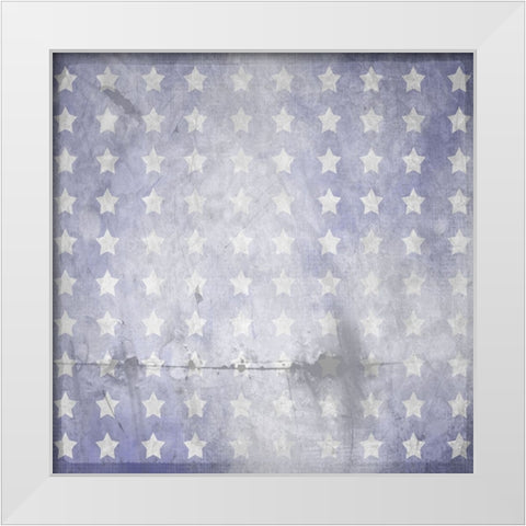 American Born Free Sign Collection V6 White Modern Wood Framed Art Print by LightBoxJournal