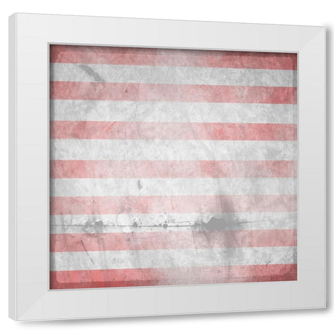 American Born Free Sign Collection V8 White Modern Wood Framed Art Print by LightBoxJournal